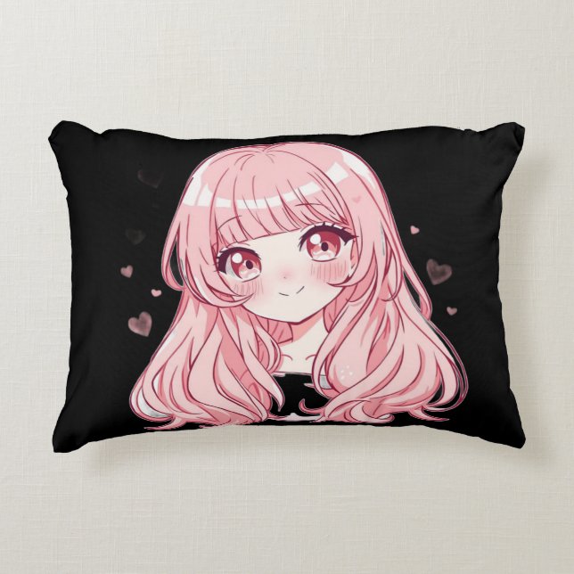 Cute Anime Valentine Sweatshirt Dekokissen (Vorderseite)