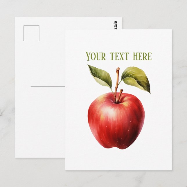 Cute apple vendors customizable  postkarte (Vorne/Hinten)