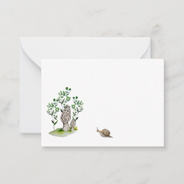 Cute aquarelle champignon motif carte de tasse de  (Devant)