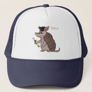 Cute armadillo avec dessin animé de la casquette d