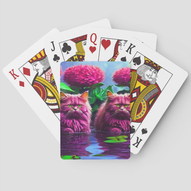 Cute & Artistic Cat Poker Cards Spielkarten (Rückseite)