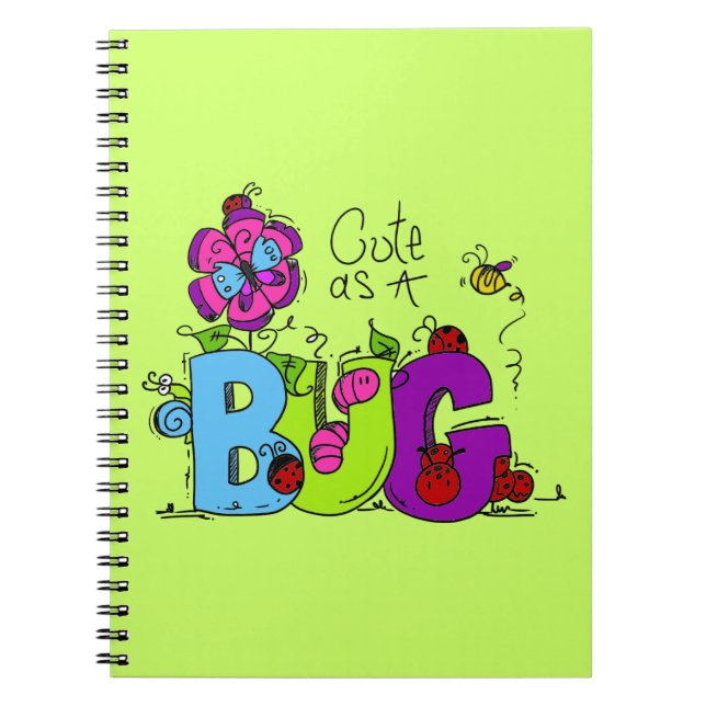 Cute as a Bug Notizblock (Vorderseite)