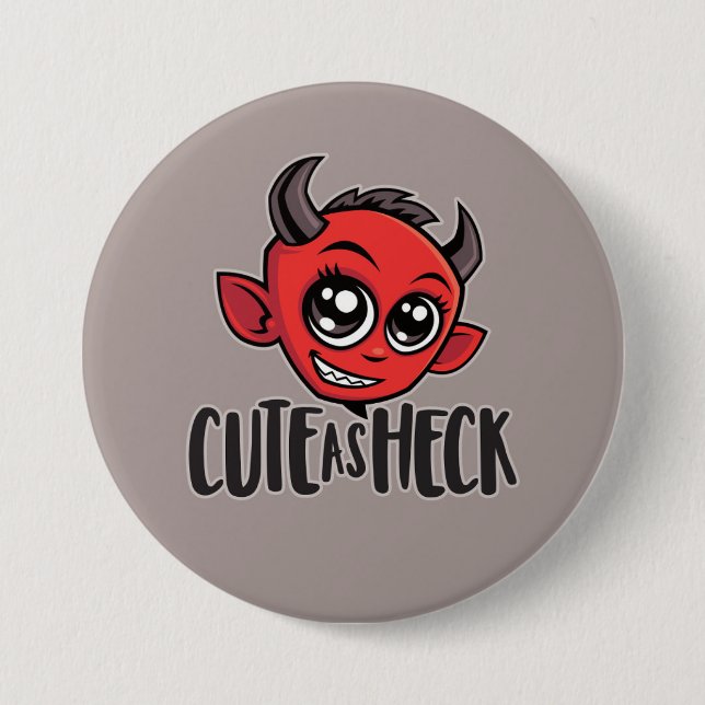 Cute as Heck Devil Button (Vorderseite)