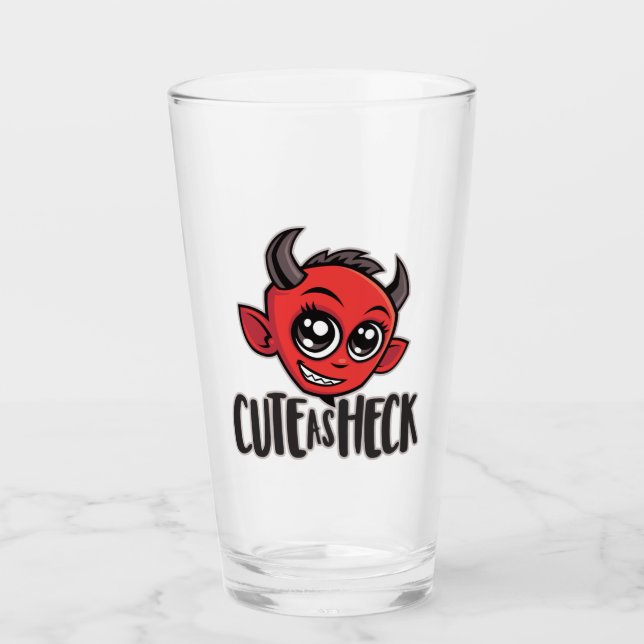 Cute as Heck Devil Glas (Vorderseite)