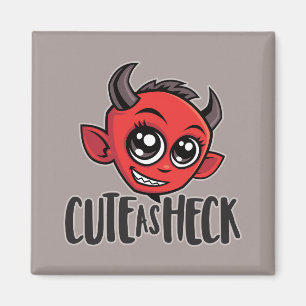 Cute as Heck Devil Magnet