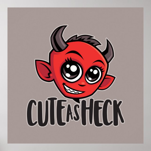 Cute as Heck Devil Poster (Vorne)