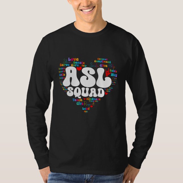Cute ASL SQUAD Appreciation Week back to school T-Shirt (Vorderseite)