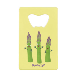 Cute asperges chantant un trio végétal dessin anim
