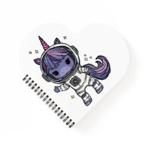 Cute Astro Unicorn Carnet cardiaque