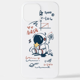 Cute Astronaut Space Cartoon iPhone Case 12 Pro Max Hülle