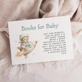 Cute Astronaut Teddy Bear Books for Baby Shower Begleitkarte