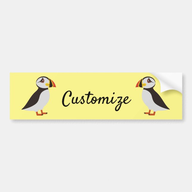 Cute Atlantic puffin design Thunder_Cove Autoaufkleber (Vorne)