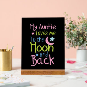 Cute Auntie amour lune retour unisex nursery