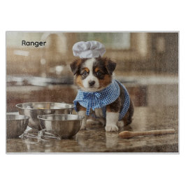 Cute Australian Shepherd Personalized Schneidebrett