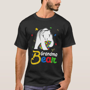 Cute Autism Awareness Oma Bear Family Autistic T-Shirt