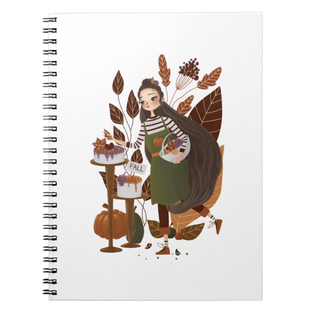 Cute Autumn Baker Notizblock (Vorderseite)