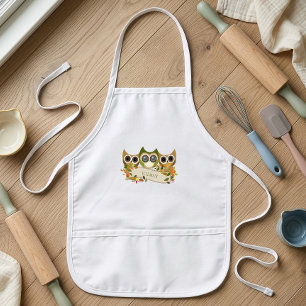 Cute Autumn Owls Personalized Kinderschürze