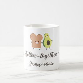 Cute Avocado and Toast Better Together Design Kaffeetasse