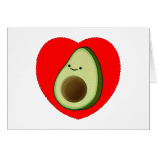 Cute Avocado Dans Le Coeur Rouge
