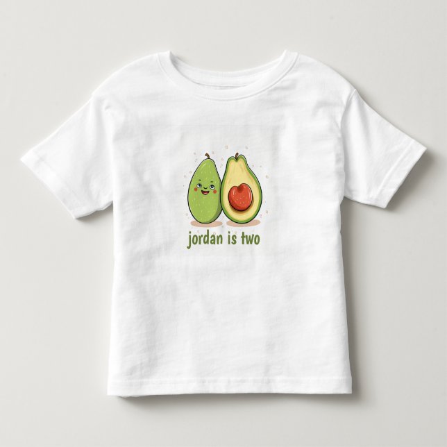 Cute Avocado Deux Ans Cadeau Enfants T-shirt (Devant)