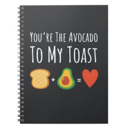Cute Avocado Themed Gifts For Her Heart For Him Notizblock