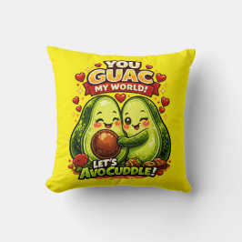 Cute Avocado Valentine’s Love Design, kawaii Love Kissen