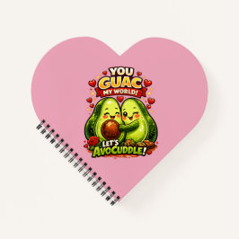 Cute Avocado Valentine’s Love Design, kawaii Love Notizbuch