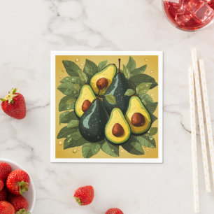 Cute avocados serviettes en papier