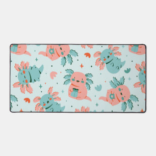 Cute Axolotl Bureau Mat