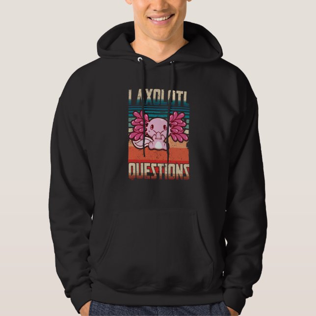 Cute axolotl mexican lurch newt aquarium hoodie (Vorderseite)