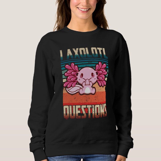 Cute axolotl mexican lurch newt aquarium sweatshirt (Vorderseite)