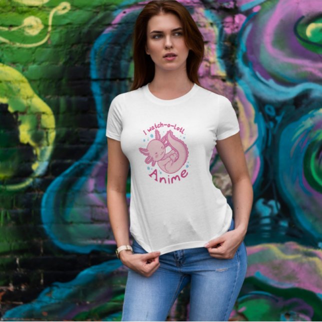 Cute Baby Axolotl Anime 	 T-Shirt (Von Creator hochgeladen)