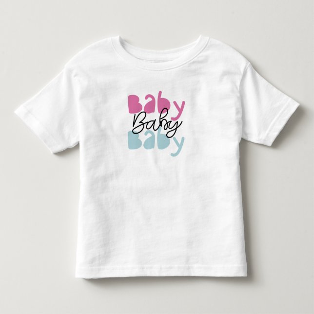 Cute "Baby Baby Baby" Graphic  Toddler Tee (Vorderseite)