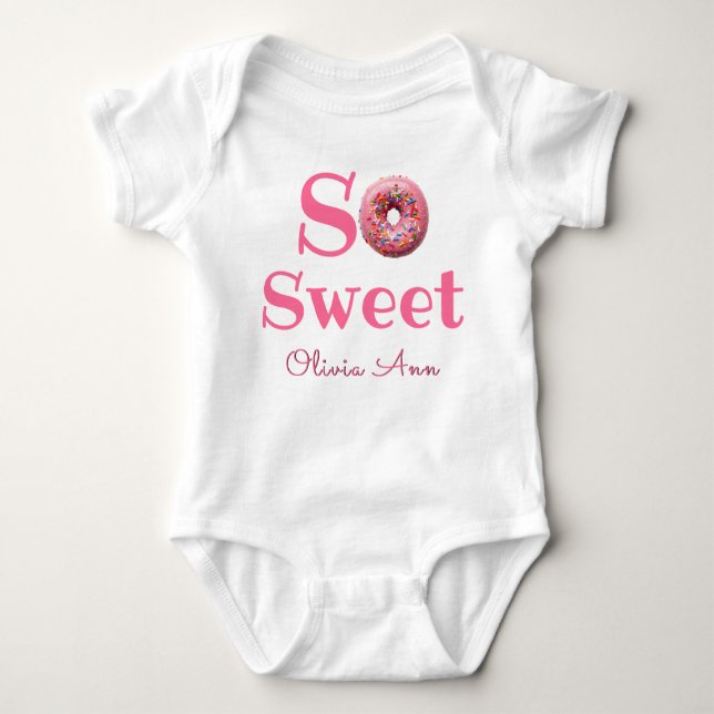 Cute Baby Birth Personalized Details Strampler (Vorderseite)