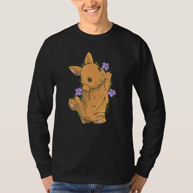 Cute Baby Bunny Rabbit Springtime Summer Animal T-Shirt (Vorderseite)