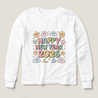 Cute Baby Cartoon New Year 2026 Illustration