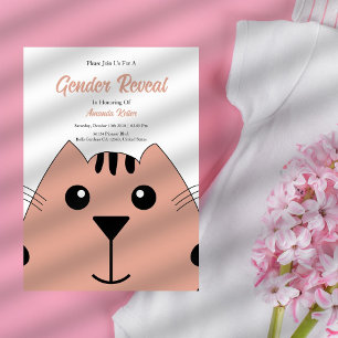 Cute Baby Chat Genre Reveillez Invitation