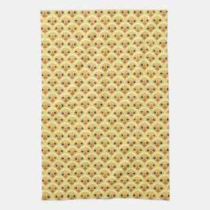 Cute Baby Chicks Motif Yellow Serviette de cuisine
