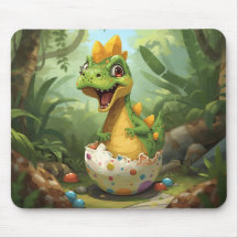 Cute Baby Dino Hatchling Mousepad