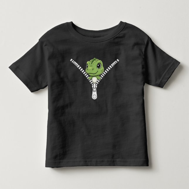 Cute baby dinosaur Peek  Kleinkind T-shirt (Vorderseite)