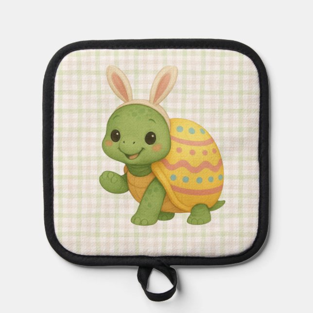 Cute baby Easter/Spring Turtle Topflappen (Vorderseite)