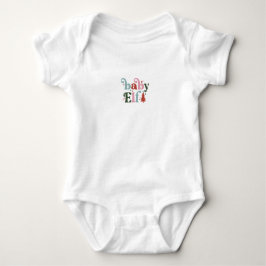 Cute Baby Elf Christmas Quote Baby Strampler