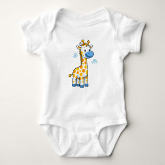 Cute Baby Giraffe Cartoon Illustration Strampler