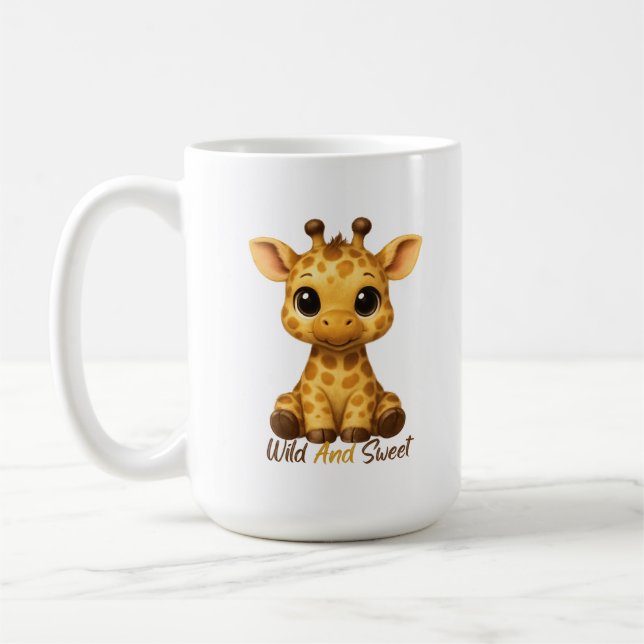 Cute Baby Giraffe Kaffeetasse (Links)