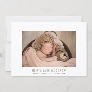 Cute Baby Girl 4 Photo Collage Faire-part de naiss