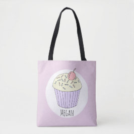 Cute Baby Girl Cupcake Muffin with Name Diaper Tasche