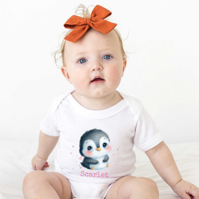 Cute Baby Girl Penguin Christmas birthday Baby Strampler (Von Creator hochgeladen)