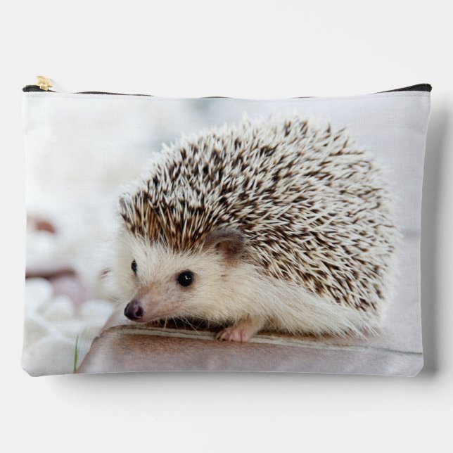 Cute Baby Hedgehog Photo Zubehörtasche (Vorderseite)