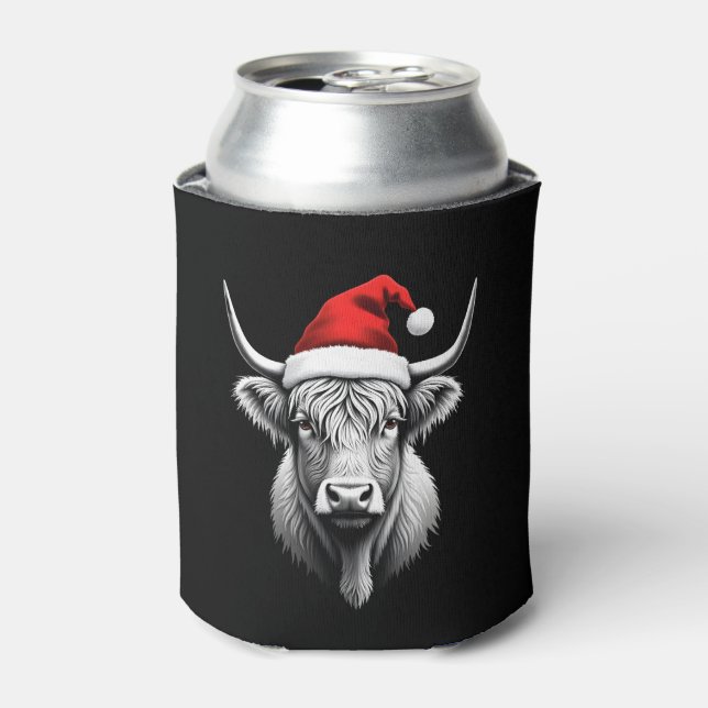 Cute Baby Highland Cow Christmas Santa Gifts Xmas  Dosenkühler (Kanne Vorderseite)