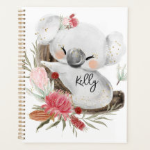 Cute Baby Koala Gold Speckle Nom personnalisé